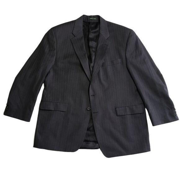 Lauren Ralph Lauren Gray Pinstriped Suit Jacket Sz 46R - Picture 2 of 16